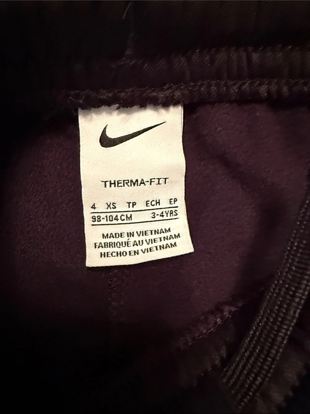 Nike Black Kids Sweatpants with White Swoosh Graphic